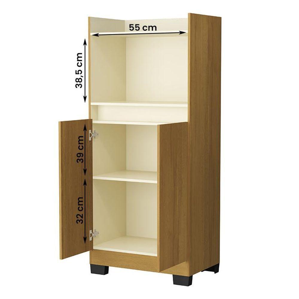 Estante Livro Organizador Escritorio Armario Duque 2 Portas Mel/perola Mel/perola - 3