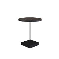 Mesa Lateral Redonda Industrial Base Metálica Preto 51cm - 2