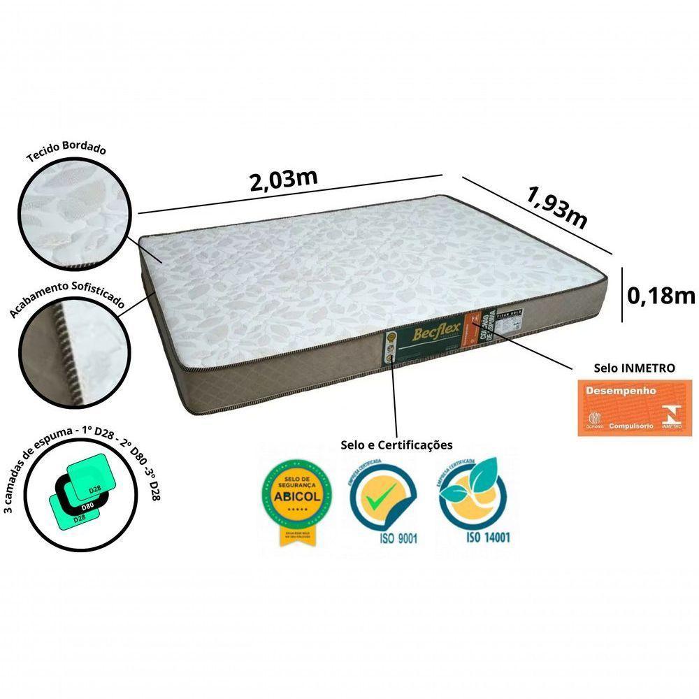 Conjunto Cama Box E Colchão King Becflex Gold - 2