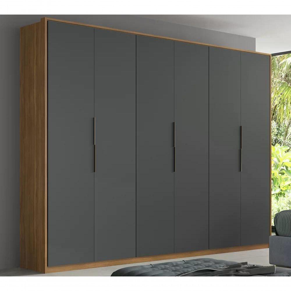 Guarda Roupa Casal 6 Portas Atrice Amendola Grafito - 1