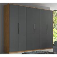 Guarda Roupa Casal 6 Portas Atrice Amendola Grafito - 1