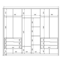 Guarda Roupa Casal 6 Portas Atrice Amendola Grafito - 3