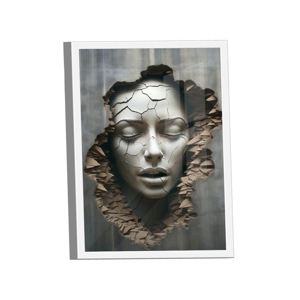Quadro Mulher Estilhaços Parede 3d -- Br Artes - 1