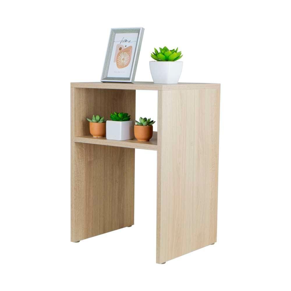 Mesa De Cabeceira Carvalho Cama Solteiro Quarto Sala 35cm - 1