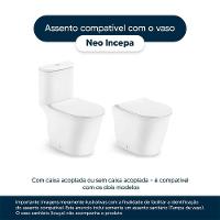 Assento Sanitário Poliester Soft Close Neo Branco Para Vaso Incepa - 3
