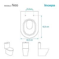 Assento Sanitário Poliester Soft Close Neo Branco Para Vaso Incepa - 5