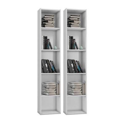 Kit 2 Estantes Multiuso 4 Prateleiras Janaína Branco