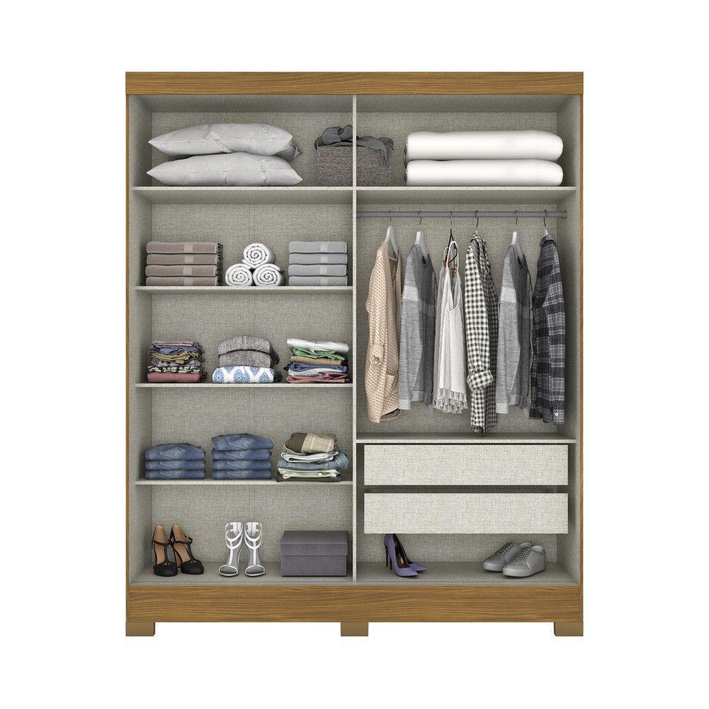 Guarda Roupa 02 Portas 02 Gavetas B74 Briz Nature - 5