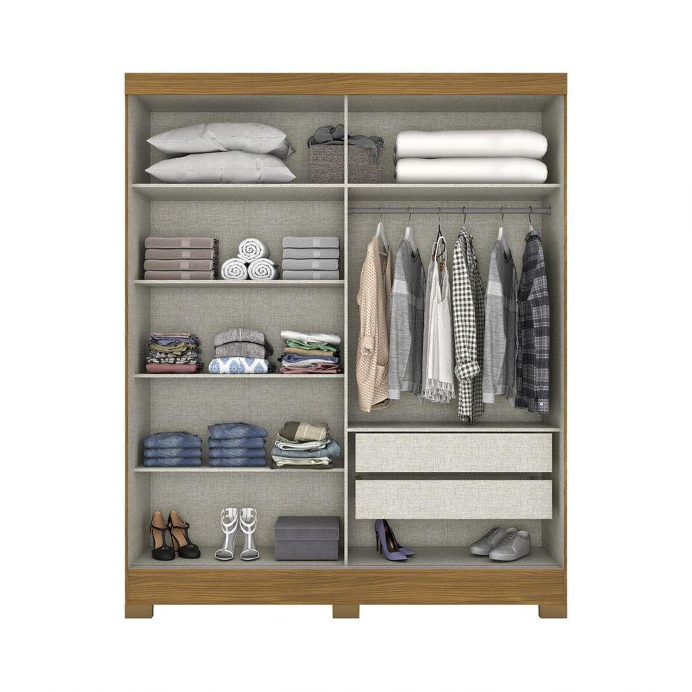 Guarda Roupa 02 Portas 02 Gavetas B74 Briz Nature - 6