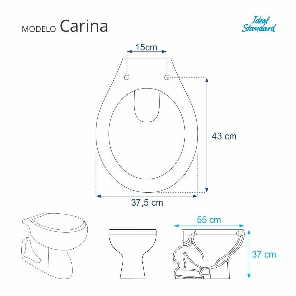 Assento Sanitário Poliéster Carina Branco Ideal Standard - 6