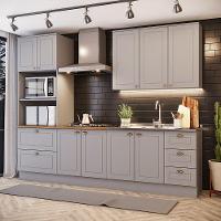 Cozinha Completa 4 Peças Com Aéreo 3 Portas Amy Casa 812 Cinza - 1