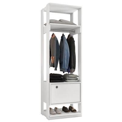 Módulo Guarda Roupa Closet 58cm Com 1 Porta Titan Branco