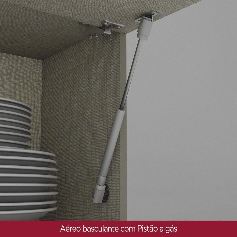 Cozinha Completa De 11 Peças Com Aéreo De Vidro E Torre Quente évelin Henn Duna Com Cristal - 4