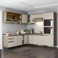 Cozinha Completa De 11 Peças Com Aéreo De Vidro E Torre Quente évelin Henn Duna Com Cristal - 1