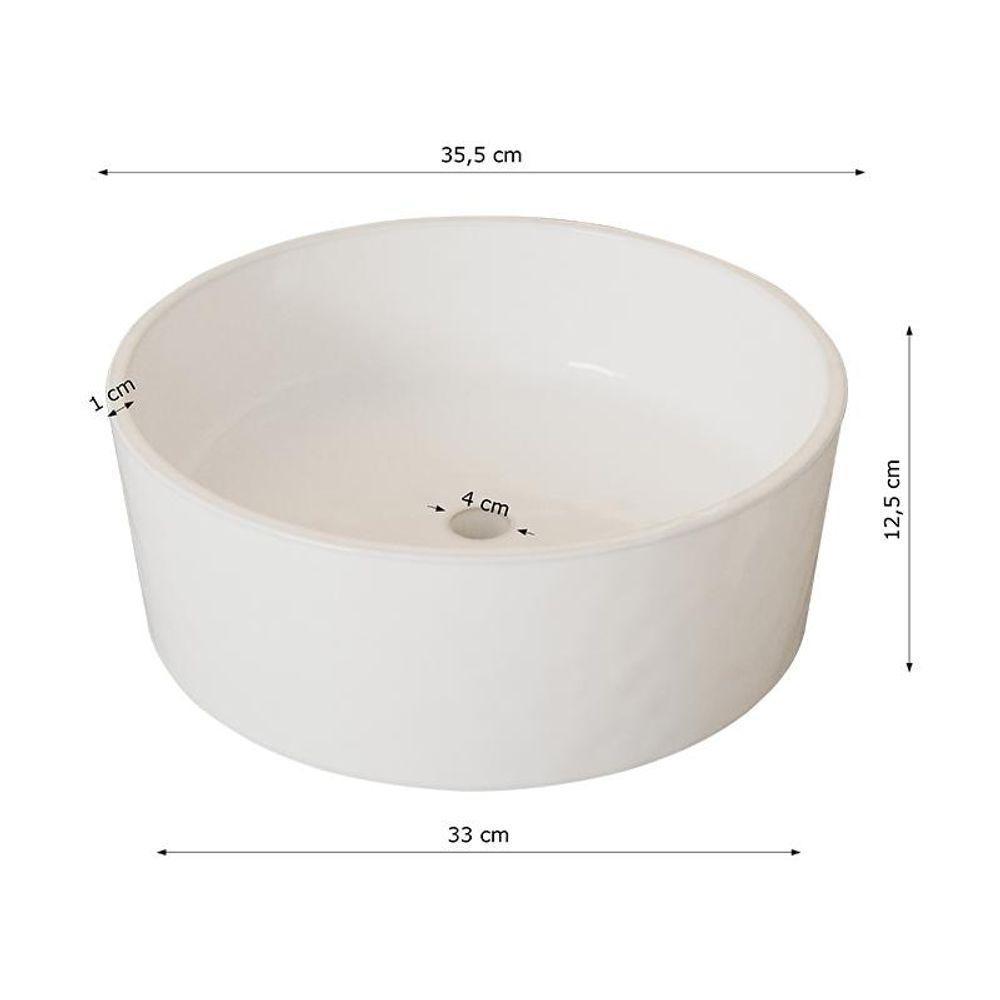 Cuba Pia Banheiro Serena Com Torneira Inox E Valvula Click Branco Branco - 3