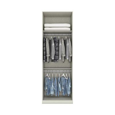 Guarda Roupa Modulado 2 Portas Bater com Espelho Areia MDF
