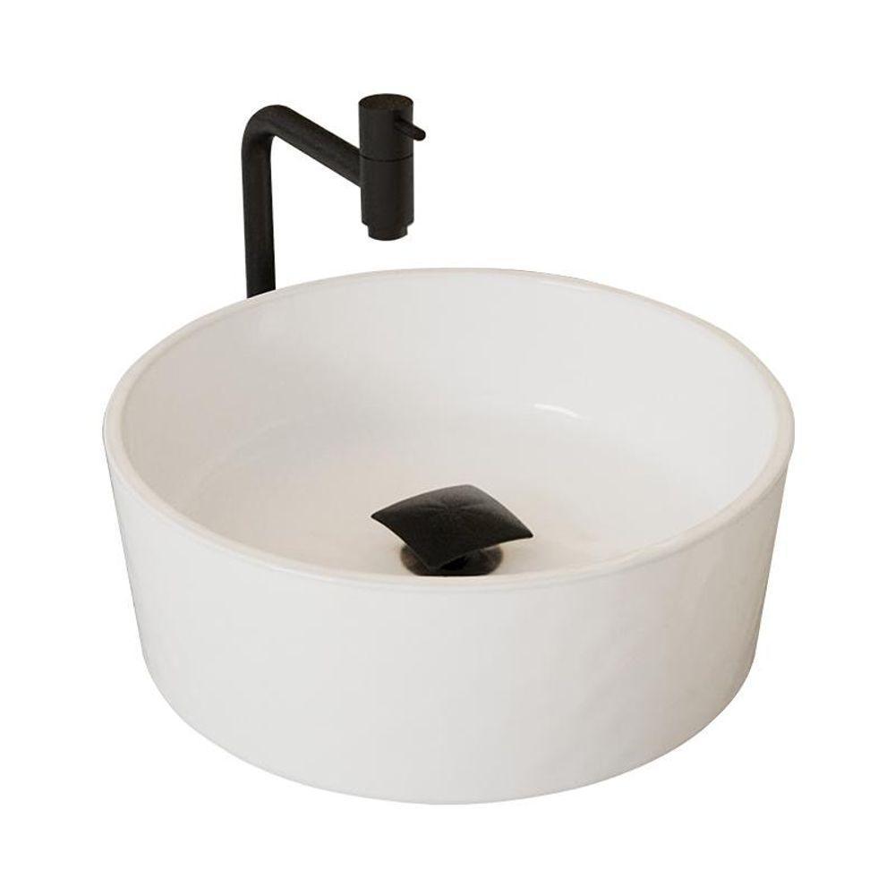 Cuba Pia Banheiro Serena Torneira Inox Valvula Click Black Branco Branco - 4