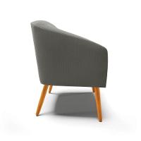 Poltrona Stella Suede Pés Palito Castanho - D'rossi Cor Grafite - 7