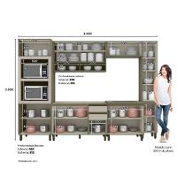 Cozinha Completa De 06 Peças Com Torre Quente 02 Fornos évelin Henn Duna Com Cristal - 9