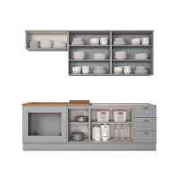 Cozinha Compacta 6 Peças Com Módulo Forno De Embutir Amy Casa 812 Cinza - 2