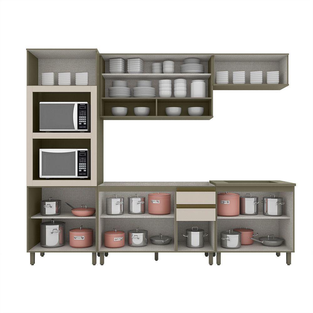 Cozinha Completa 6 Peças Com Torre Quente 02 Fornos Lora Casa 812 Duna Com Cristal - 8