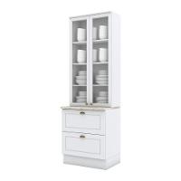 Cristaleira 2 Portas 2 Gavetas Americana Henn Branco Hp Com Nature - 2