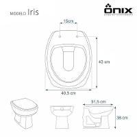 Tampa de Vaso Poliéster Iris Branco para Bacia Onix - 7