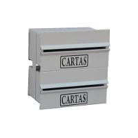 Caixa Correio Condomínio Detrás Para Muro Cinza 2 Módulos - 1