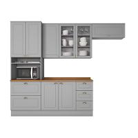 Cozinha Compacta 4 Peças Com Aéreo Basculante Amy Casa 812 Cinza - 2