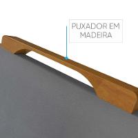 Conjunto Sala De Jantar 6 Lugares Mesa Barcelona E Cadeiras Em Veludo Móveis Mix Mel/Off White/Cinza - 5