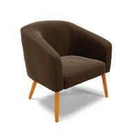 Poltrona Stella Suede Pés Palito Castanho - D'rossi Cor Marrom - 1