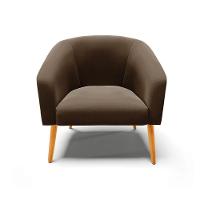 Poltrona Stella Suede Pés Palito Castanho - D'rossi Cor Marrom - 7