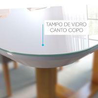 Conjunto Sala De Jantar Natalle E Rubi 4 Lugares Mesa Redonda 1m E 4 Cadeiras Moveis Mix Mel Off-white E Cinza Grafite - 3