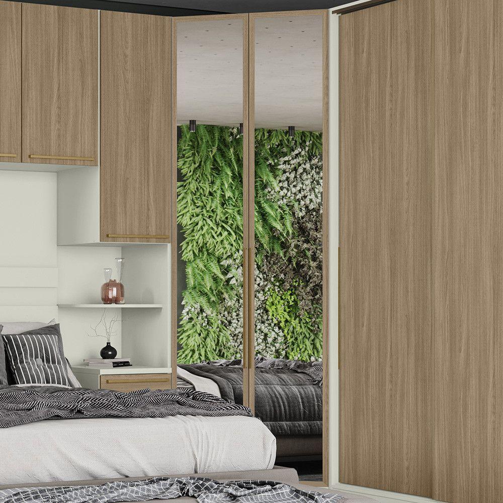 Canto Closet Modulado 2 Portas Com Espelho 3 Gavetas - 2