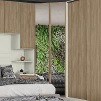 Canto Closet Modulado 2 Portas Com Espelho 3 Gavetas - 2