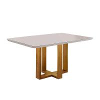 Conjunto Sala De Jantar Mesa E 4 Cadeiras Madeira Maciça Madri Linho Cinza Mel/off White/cinza Claro - 3