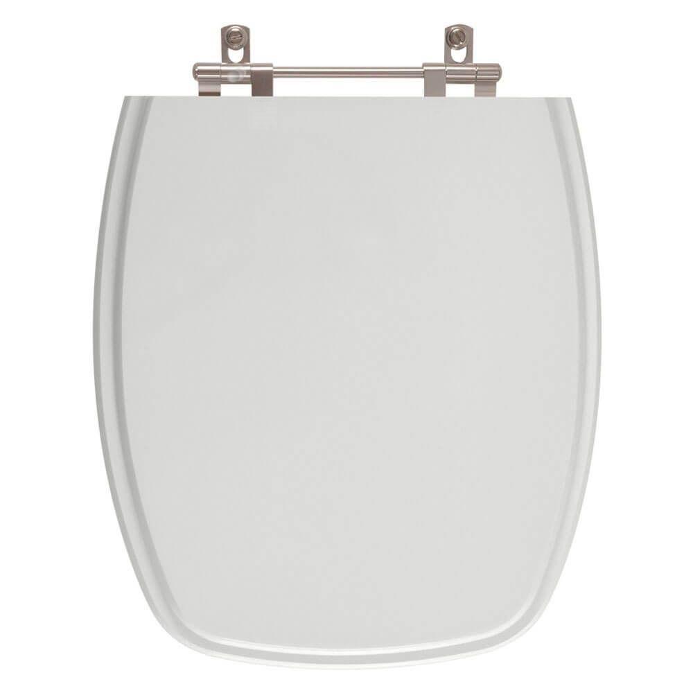 Tampa De Vaso Em Mdf Amarilis Cinza Claro Para Bacia Fiori - 1