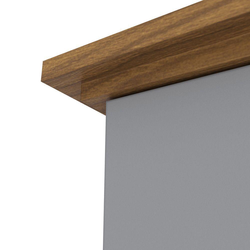 Guarda Roupa Casal 6 Portas 6 Gavetas Andréas Henn Cinza Com Nature - 2