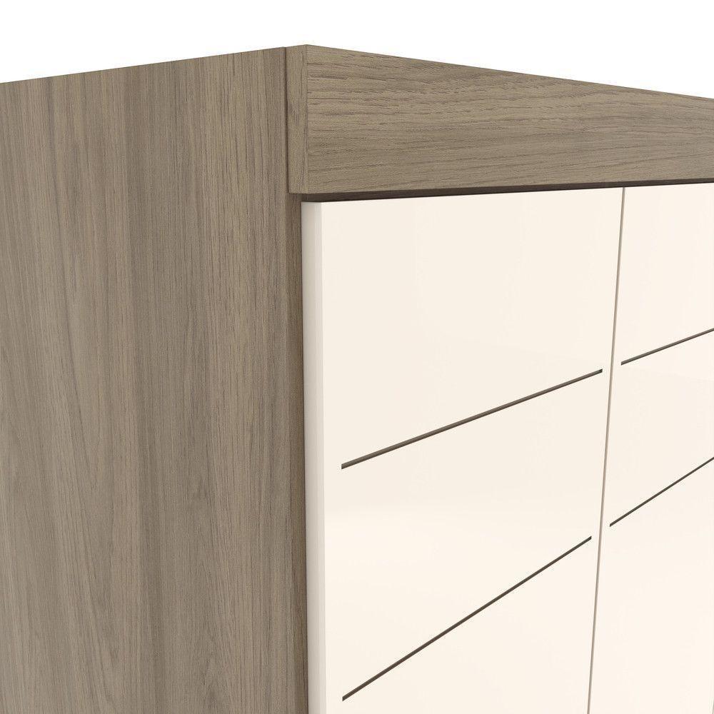 Guarda Roupa Casal 06 Portas Com 02 Espelhos 02 Gavetas Flora Henn Duna Com Cristal - 4