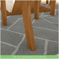 Conjunto Sala De Jantar Mesa 1.600mm 6 Cadeiras Zuri Casa 812 Nature Off White E Linho - 3