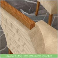 Conjunto Sala De Jantar Mesa 1.600mm 6 Cadeiras Zuri Casa 812 Nature Off White E Linho