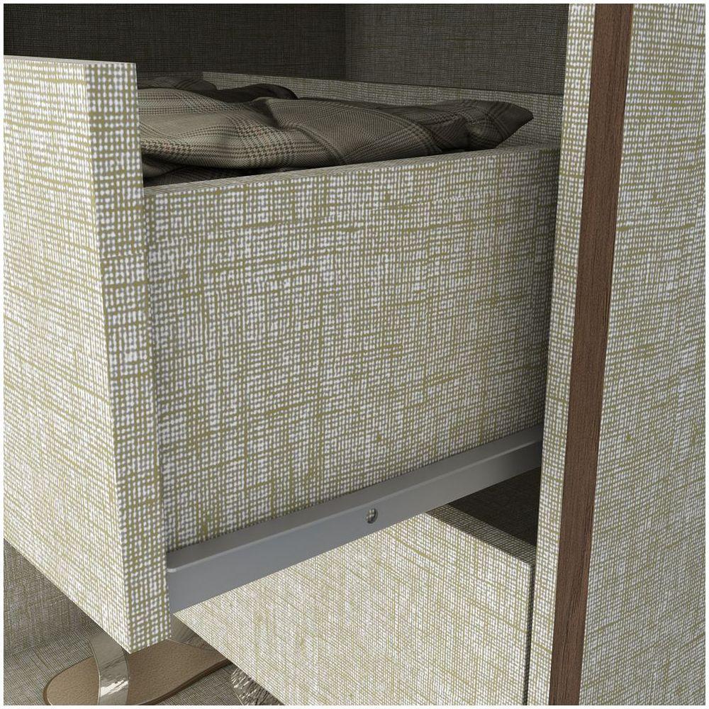 Guarda Roupa Casal 06 Portas 03 Gavetas Lima Henn Castanho - 2
