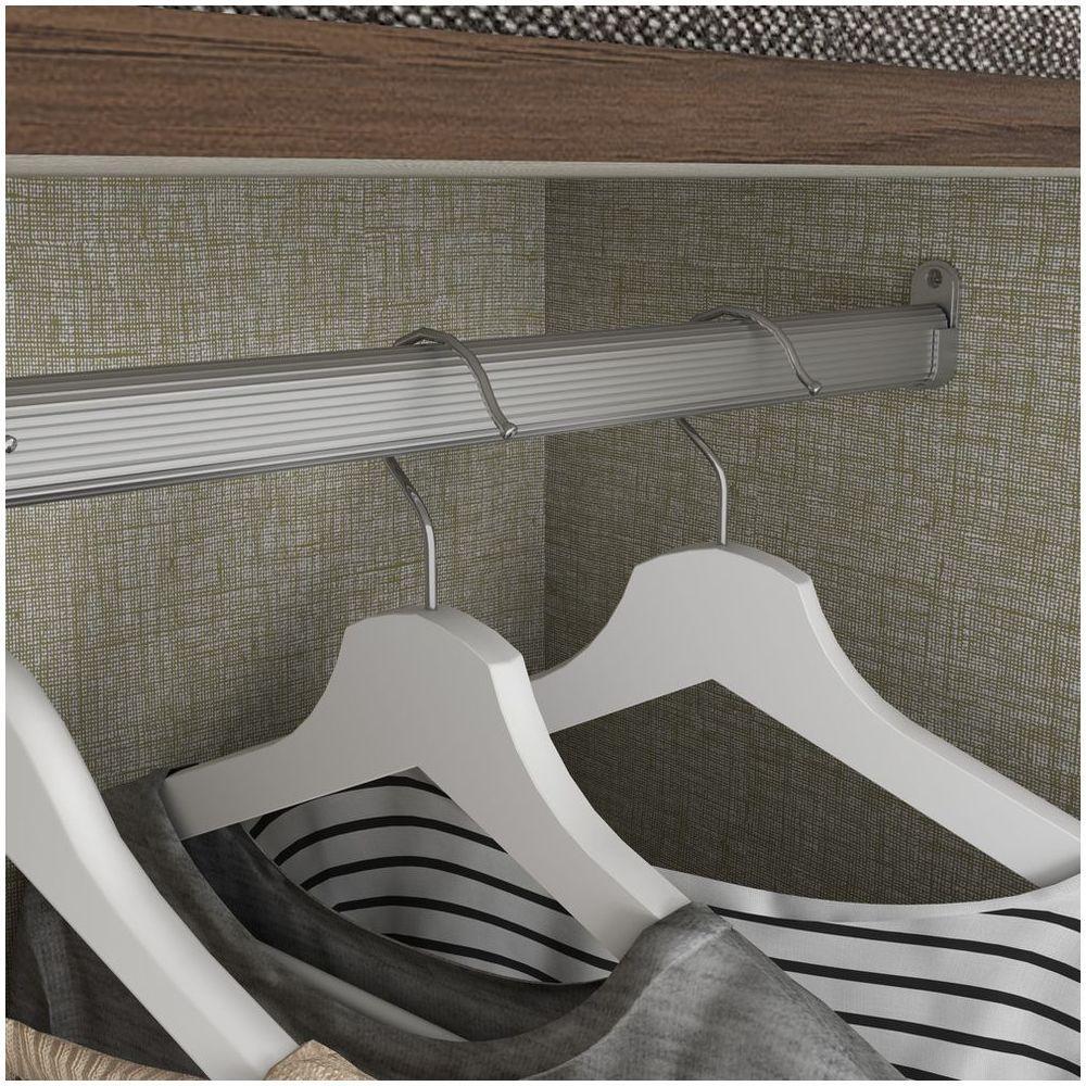 Guarda Roupa Casal 06 Portas 03 Gavetas Lima Henn Castanho - 3