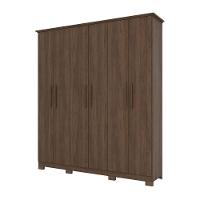 Guarda Roupa Casal 06 Portas 03 Gavetas Lima Henn Castanho - 5