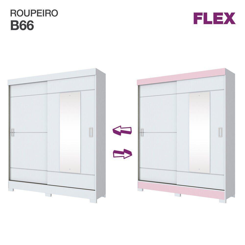 Guarda Roupa 02 Portas 02 Gavetas B66 Briz Branco - 7