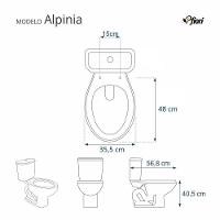 Assento Sanitário Poliéster Alpinia Branco Para Vaso Fiori - 5