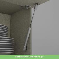 Cozinha Completa 6 Peças Com Aéreo De Vidro Lora Casa 812 Duna Com Cristal - 3