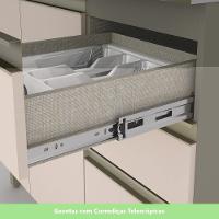 Cozinha Completa 6 Peças Com Aéreo De Vidro Lora Casa 812 Duna Com Cristal - 5