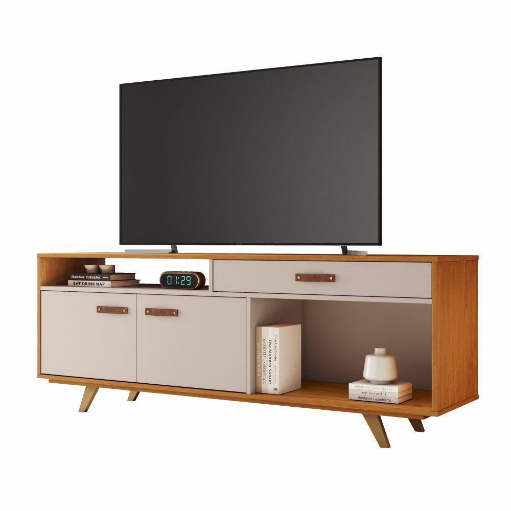 Rack Ímpar Para Tv Até 65 Polegadas Jcm Movelaria Cinamono Off White - 1