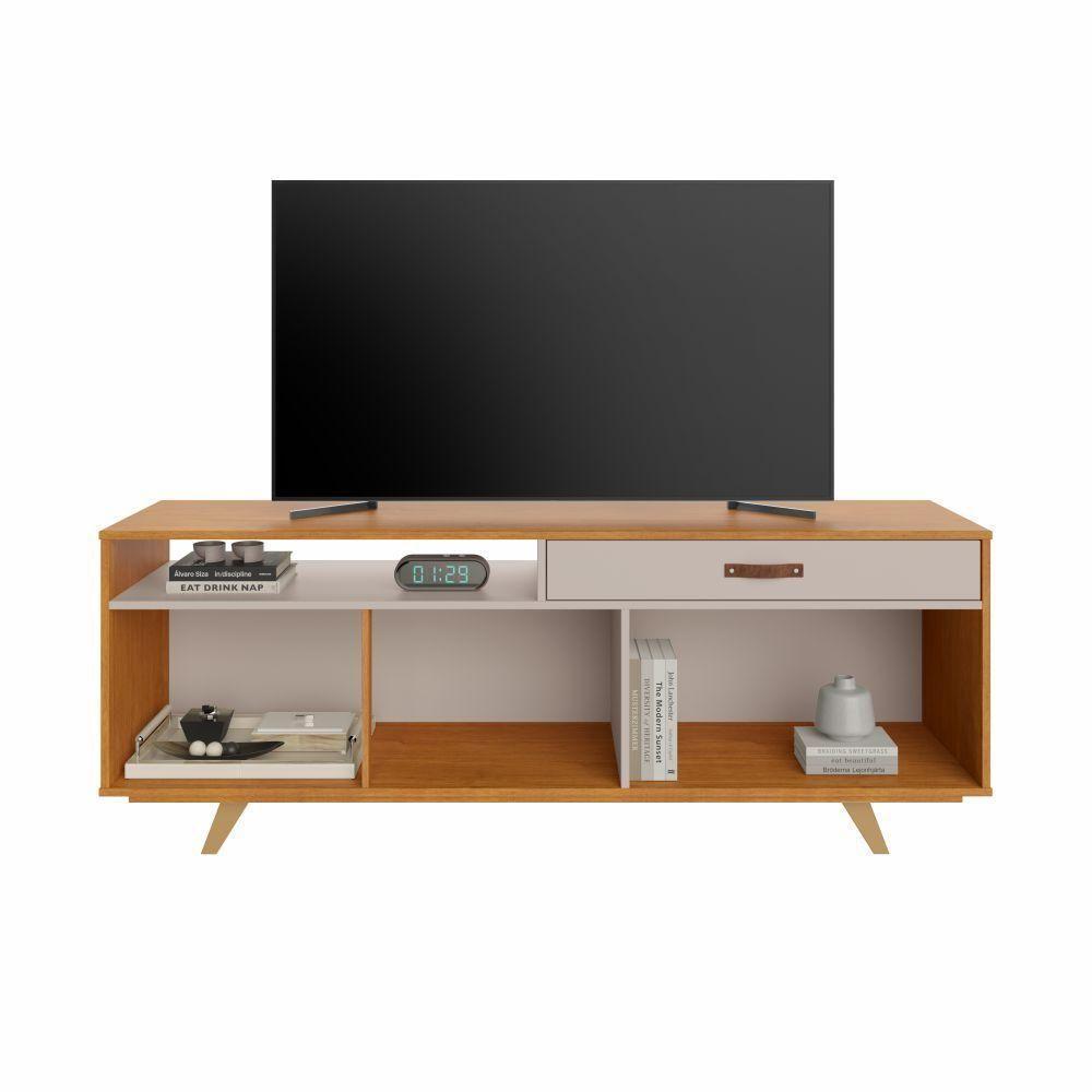 Rack Ímpar Para Tv Até 65 Polegadas Jcm Movelaria Cinamono Off White - 3